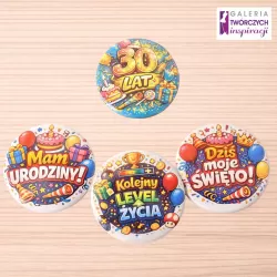 30 lat (urodziny) - przypinka 56 mm